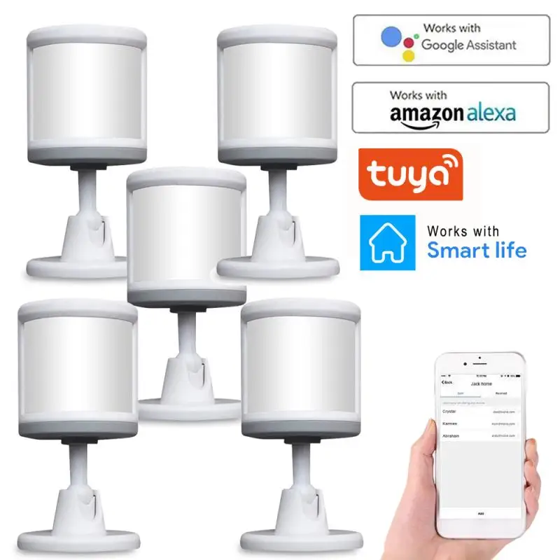 

Tuya ZigBee PIR Sensor IFTTT Battery Powered Smart Wireless WIFI PIR Motion Sensor Detector Home Alarm System ZigBee PIR Sensor