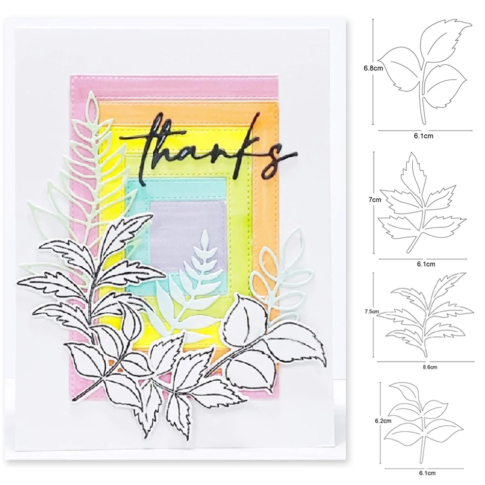 

metal cutting dies leaves cut die mold decoration Scrapbook paper craft knife mould blade punch stencils dies