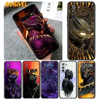 marvel black panther for samsung galaxy s21 ultra plus note 20 10 9 8 s10 s9 s8 s7 s6 edge plus soft black phone case