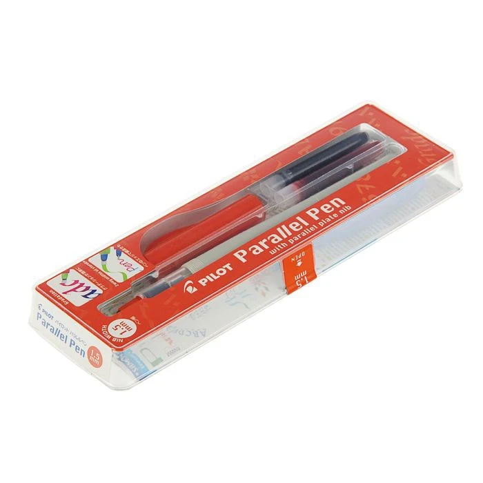 Ручка перьевая для каллиграфии Pilot Parallel Pen 1.5 мм картридж IC-P3 набор в футляре |