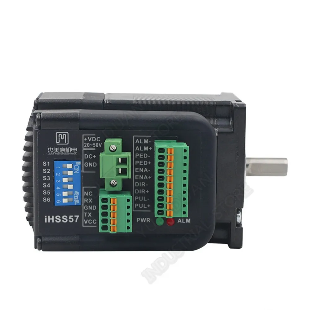 Интегрированный NEMA23 57 мм 1нм 36VDC1500rpm 2 фазный DSP Гибридный мотор с замкнутым