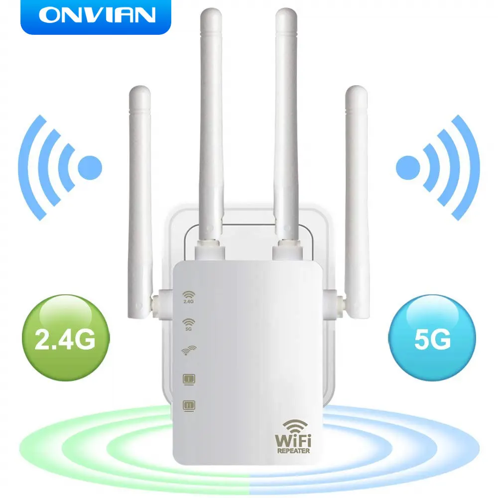 Маршрутизатор Wi-Fi Onvian 1200 Мбит/с двухдиапазонный 2 4/5G 4 антенны | Компьютеры и офис