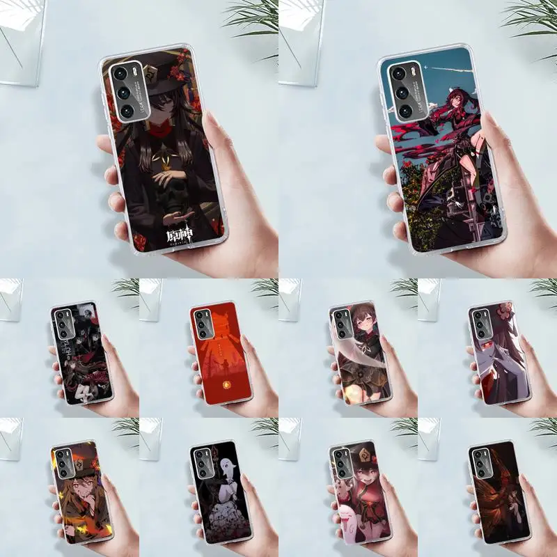

genshin impact account hu tao Phone Case Transparent for Huawei P20 30 40 mate 20 30 40 lite pro P smart honor 8a 8x 9x 10i
