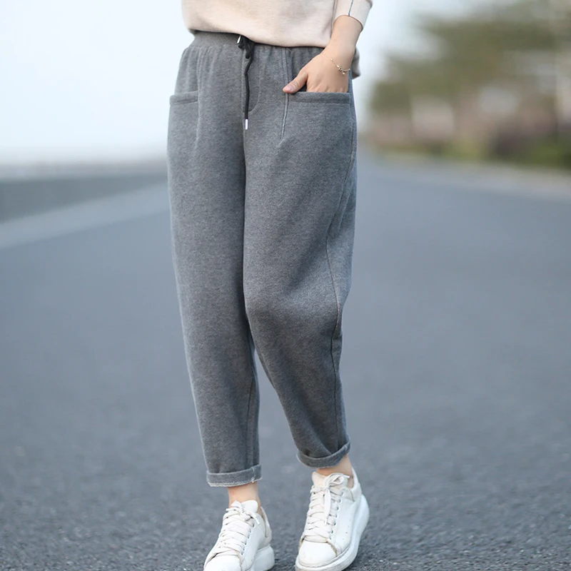 Новинка 2019 Осенние Зимние корейские свободные однотонные универсальные прямые