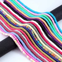 colored round soft ceramic tablets 4mm 6mm 8mm thin sheet gasket diy jewelry bead accessories bohemian wind loose beads