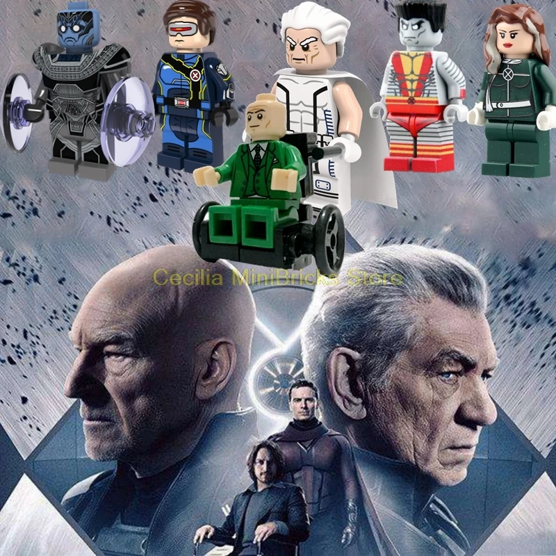 X-men Марвел Росомаха Жан Грей проф X Магнето Apocalypse Rogue Thanos строительные блоки игрушки для детей