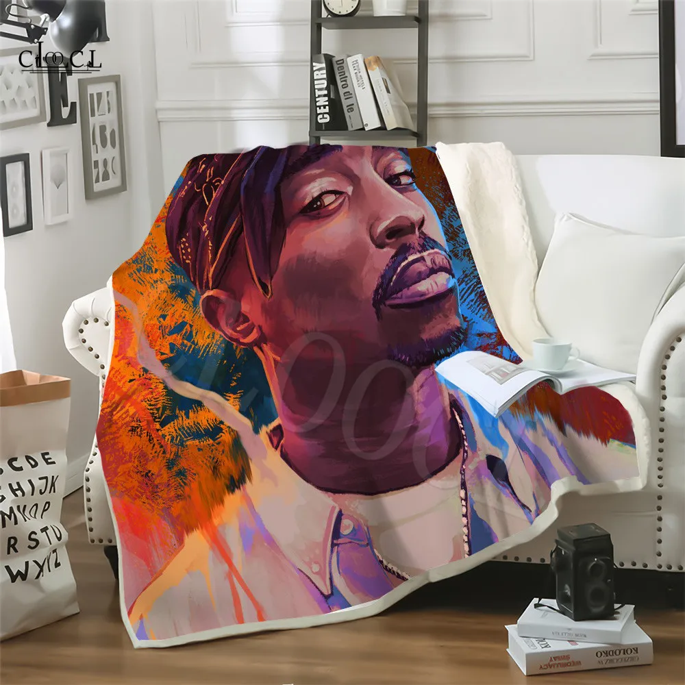Аниме одеяло Rapper Tupac 2Pac с 3D принтом пушистое плюшевое покрывало для путешествий