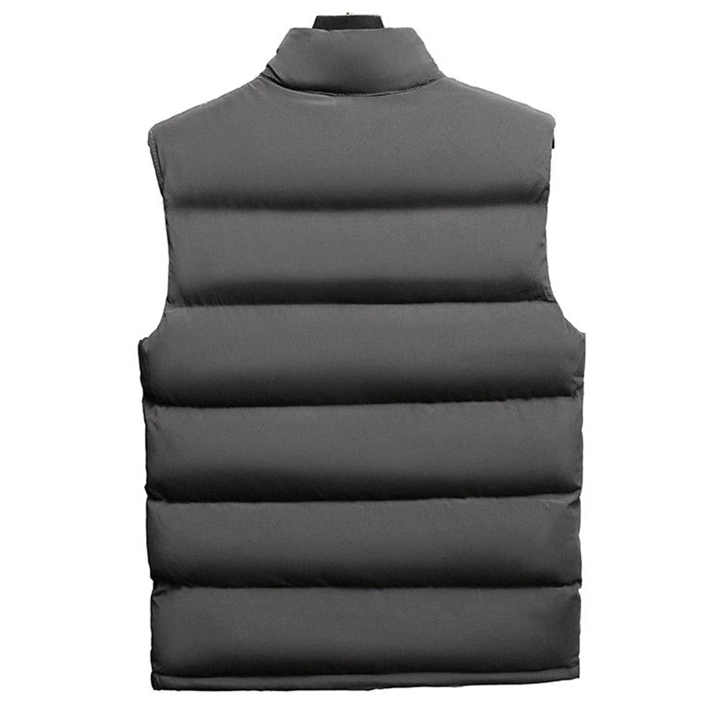 Жилет мужской повседневный на молнии теплая Толстая хлопковая безрукавка с