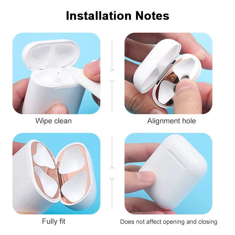 Dust-proof Scratchproof Sticker For AirPods 1 2 3 Pro Dust Guard Protective Film Apple Airpods | Электроника