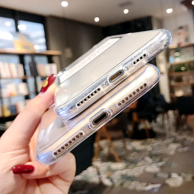 Прозрачный чехол Lovebay для iPhone 6 6S 7 8 Plus 11 Pro X XR XS Max 5 5s SE чехлы телефонов мягкая