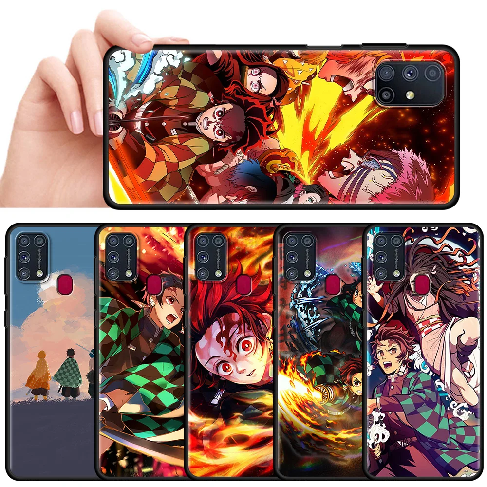 

Anime Demon Slayer Mobile Phone Case For Samsung Galaxy A50 A70 A10 A30 A20e A20s A40 A10e M51 M31 M31s M30s M11 Back Cover