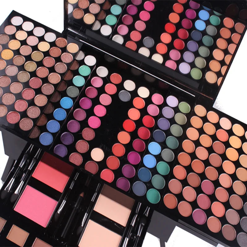 

New 180 Colors Face Makeup Set Matte Shimmer Eyeshadow Palette Contour Pressed Powder Natural Blush Eyeliner Lasting Non-flying