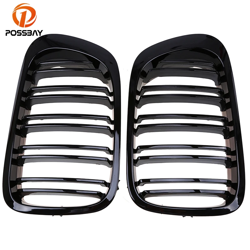 Posbay черный двойной планка почечная решетка автомобильный передний гоночный