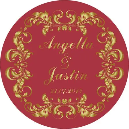 Круглые свадебные украшения для вечеринки этикетка упаковки невесты