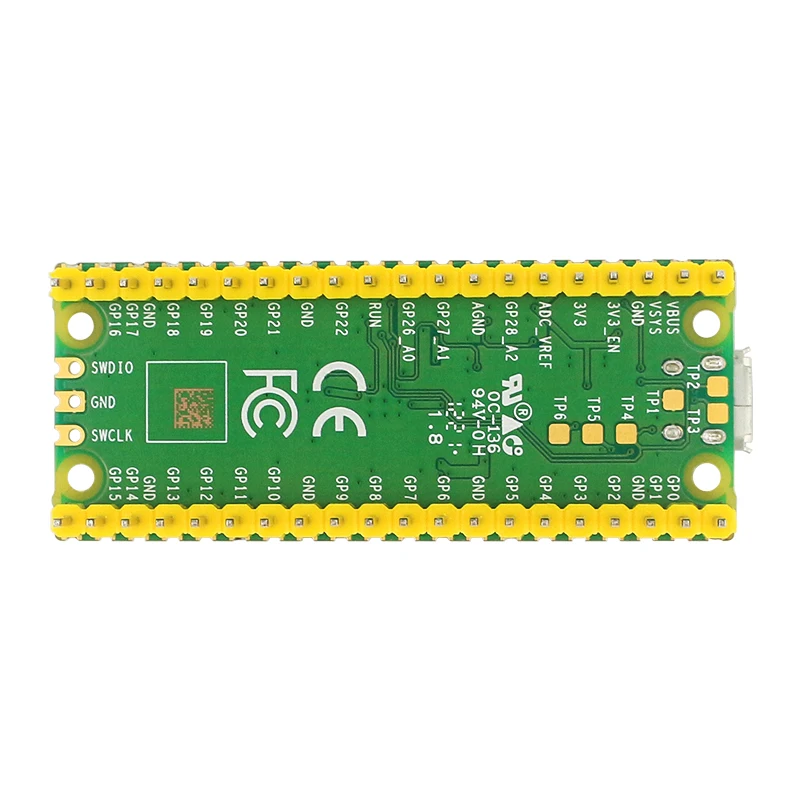 Raspberry Pi Pico контактный разъем для платы предварительно припаянный двухъядерный