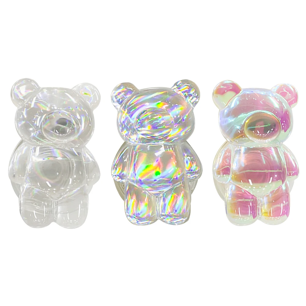 

Cartoon Cute Aurora Bear Phone Holder Griptok Support for IPhone 13 Samsung Xiaomi Grip Tok Folding Handband Finger Stand