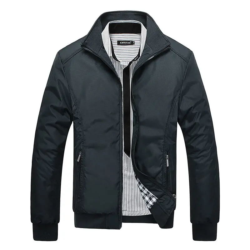 M-5XL весенне-летние куртки мужские повседневные тонкие ветровки для колледжа со стоячим воротником черные ветровки Homme университетская куртка Большие размеры W64 - Цвет: black jacket