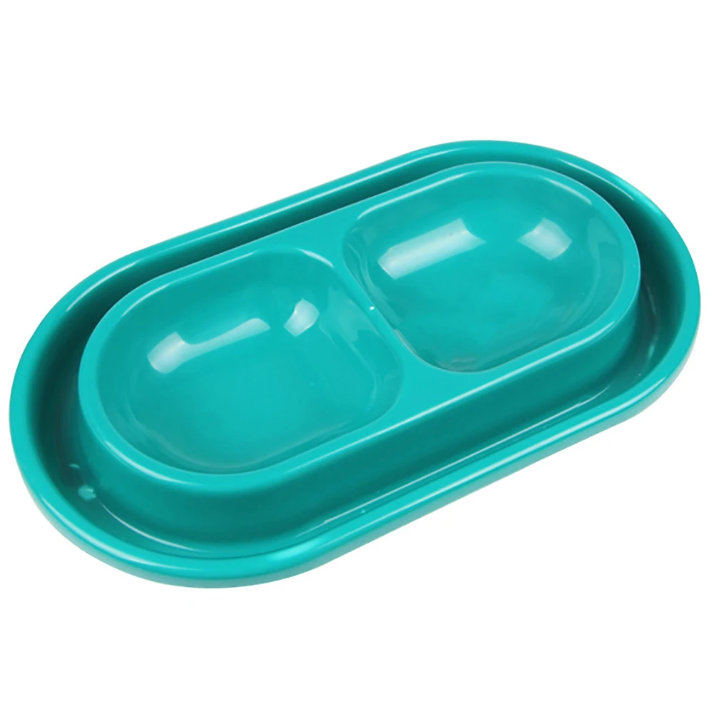 Миска водостойкая для кормления собак и щенков двойная чаша дозатора без