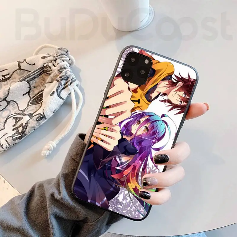 slok no game no life cute girl phone case for iphone 8 7 6 6s plus x 5s se 2020 xr 11 12 pro mini pro xs max free global shipping