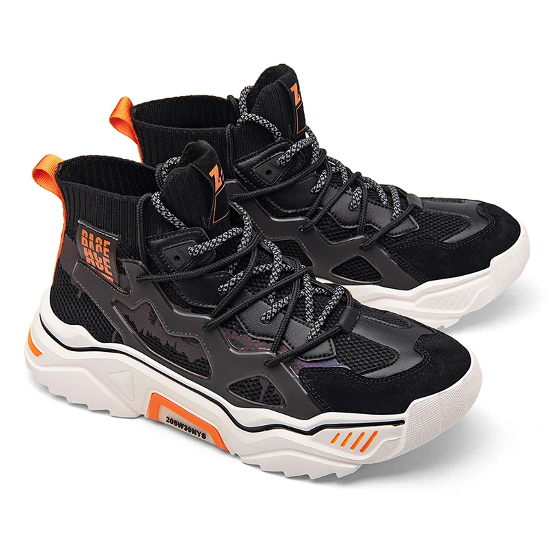 

Men Sneakers High Top Brand Rubber Platform Running Shoes Zapatillas Hombre Sports Shoes Male Mens Trainers Size 45 For Jogging