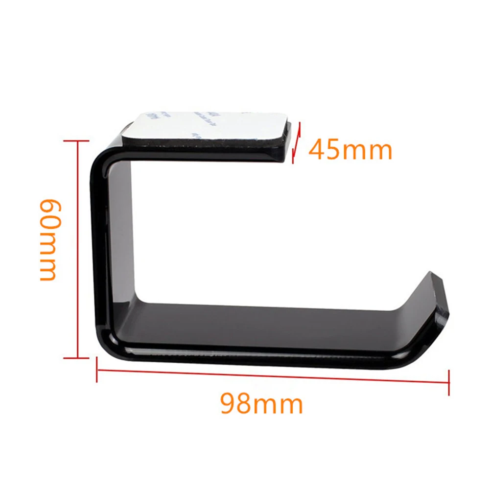 

Acrylic Headphones Bracket Wall Mounted Headset Hanger Sticky Display Stand