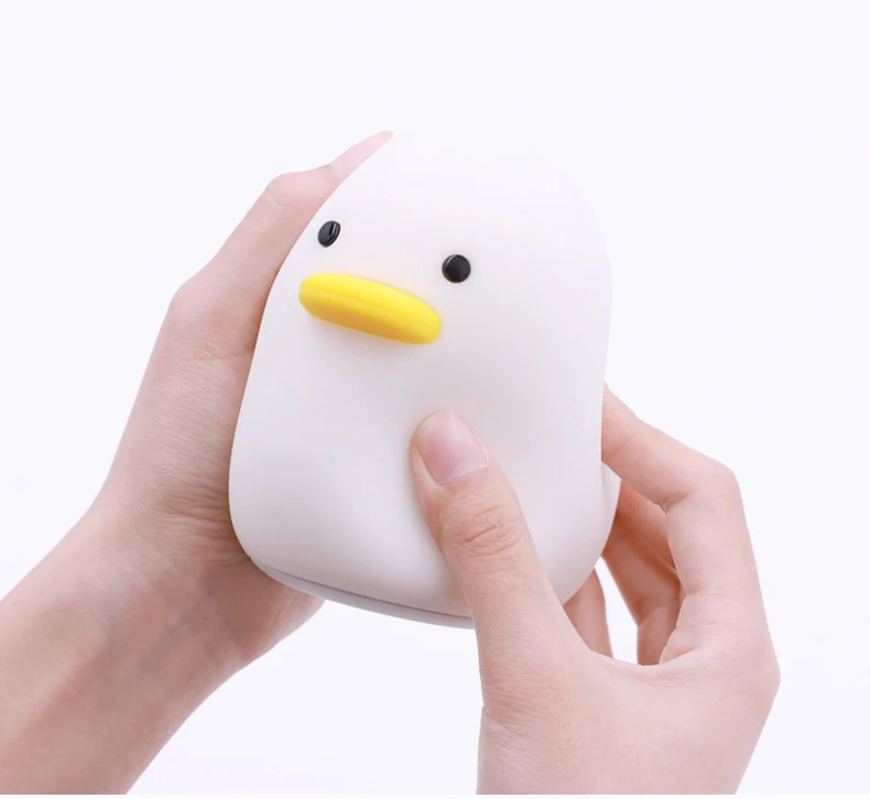 C2 LED милый ночной Светильник Силиконовые Soft Touch Сенсор животного &quotДональд Дак&quot