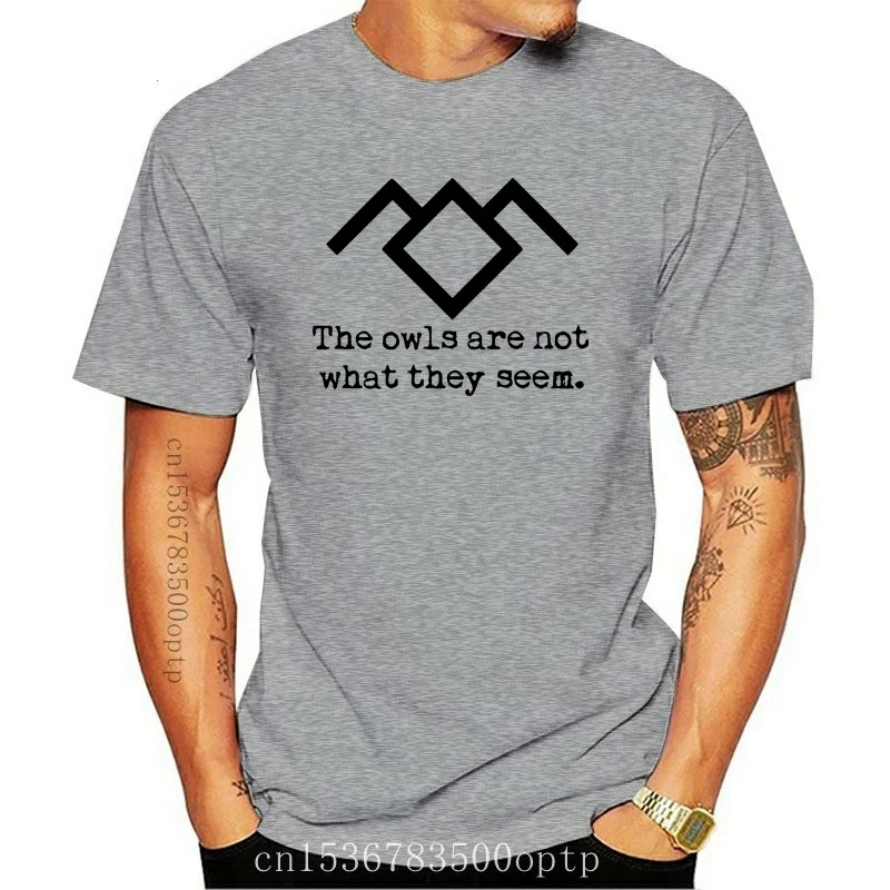 

New Twin Peaks Black Lodge Owl Quote T-Shirt Short Sleeve T Shirt Men T-Shirt Male Hipster Tops Sleeves Boy Cotton Men T-Shirt