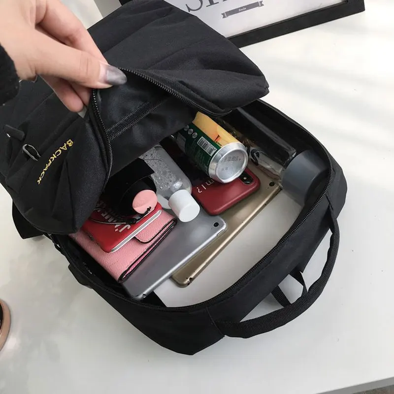 backpack simple usb charging backpack men and women casual business computer bag backpack triple Fashion schoolbag high quality