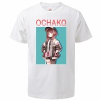 harajuku boku no hero academia anime girl tshirts cotton breathable tops mens ochako deku t shirt