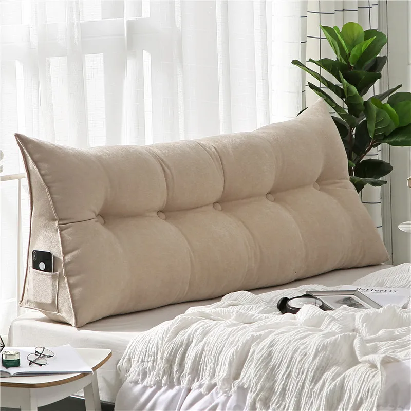 Korean Cushion for Car Seat Bedside Triangular Backrestpillow Double Sofa Large Removable Washable Bed Backrest 60kd139 | Дом и сад