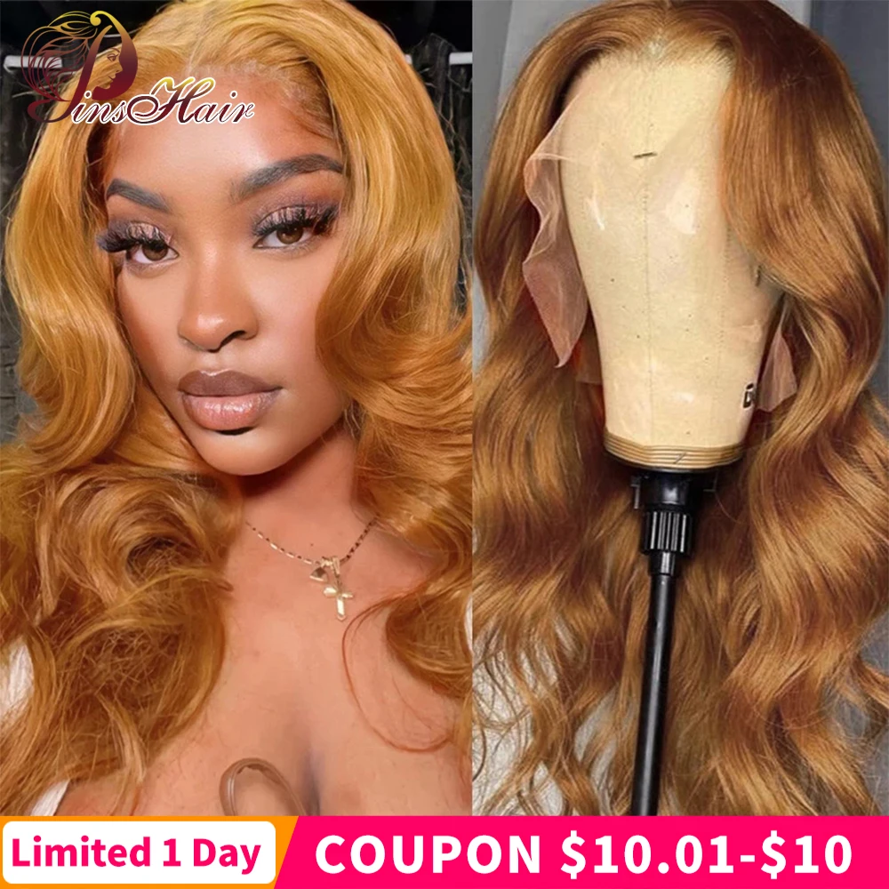 

Парики 24 дюйма, Имбирные блонд, 13x 4, парики из натуральных человеческих волос со шнуровкой спереди, волнистые волосы, блонд, прозрачные парик...