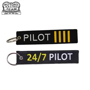 Ярлык для багажа CLELO Flight Pilot с вышивкой, ярлык для путешествий с кольцом для ключей, брелок, специальный подарок для любителей авиации, летная Экипировка