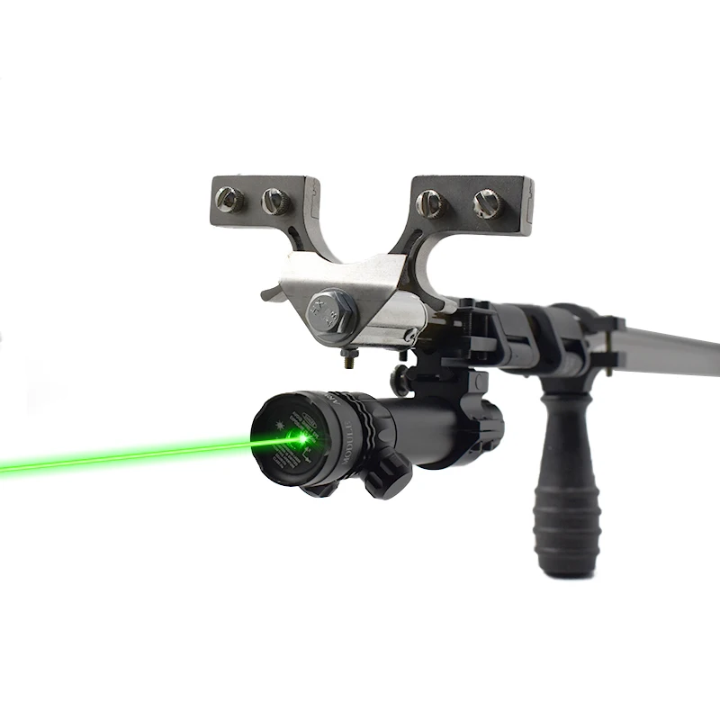 Retractable Laser Aiming Slingshot Fishing Suit High Quality Powerful Catapult Outdoor Hunting Shooting Compound Slingshots | Игрушки и