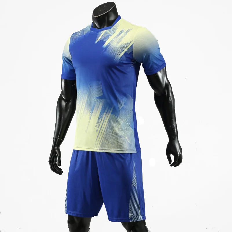 Новые взрослые футбольные майки мужские с коротким рукавом комплекты спортивные