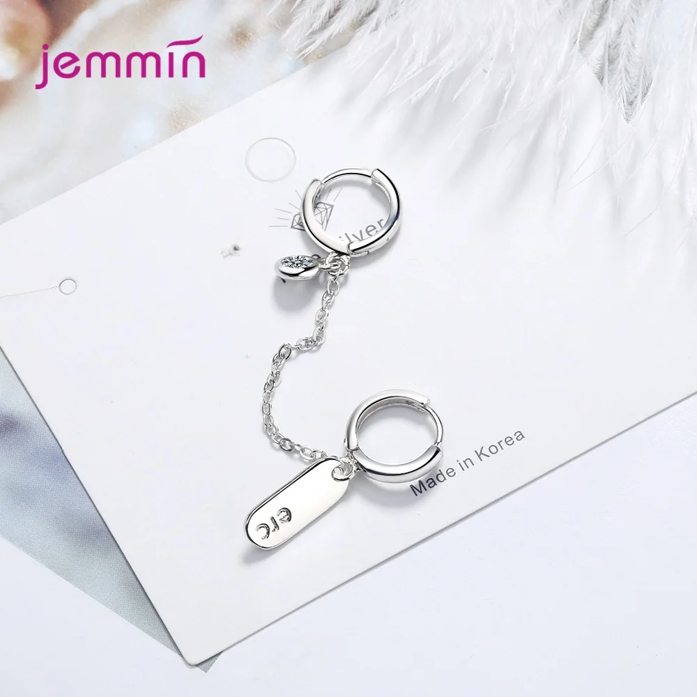 Серьги-кольца для ушей из серебра 925 пробы, модные, панковского стиля, 1 шт., для женщин, с двойным проколом уха, горячая распродажа, с кубическим цирконием.