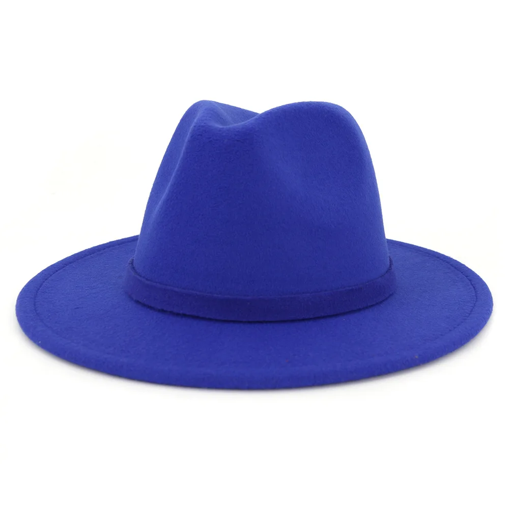 QBHAT унисекс мужская женская Белая Шляпа Fedora одноцветная с плоским краем шерсть