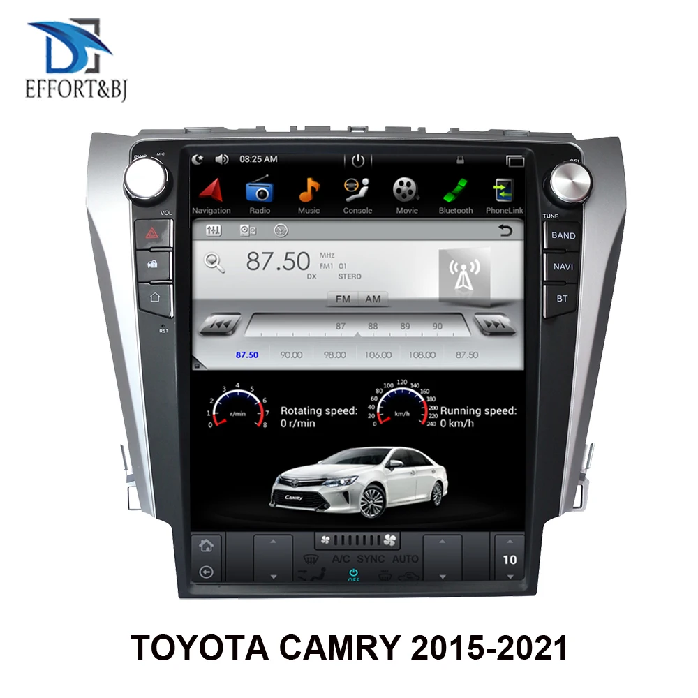 12 1 дюймовый Tesla style Android 9 0 шестиядерный Автомобильный GPS навигатор для TOYOTA CAMRY 2015