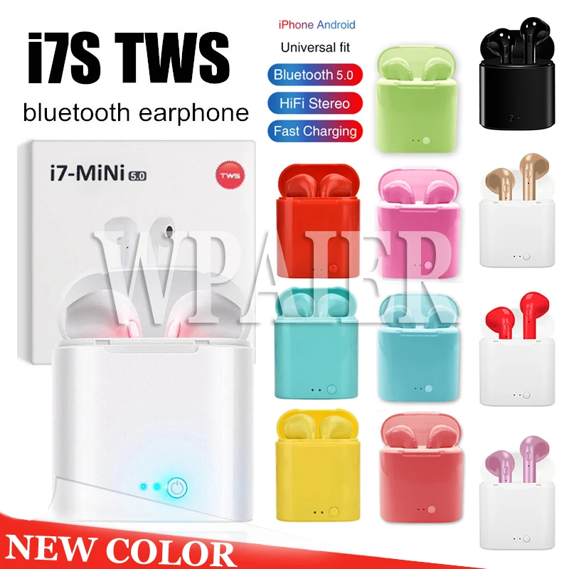 WPAIER I7S наушники вкладыши TWS Bluetooth Портативный Беспроводной с зарядным устройством
