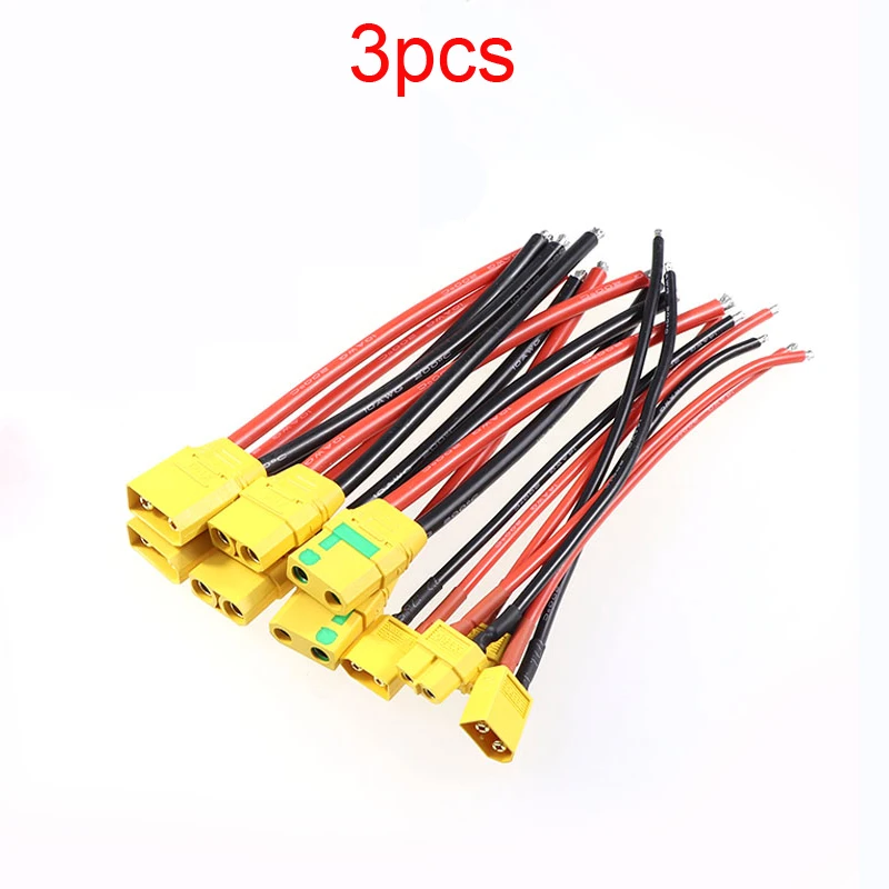 3PCS RC Aircraft Battery Cable Amass XT60 XT90 XT90S Connector Male Female Plug with 10AWG 14AWG Silicone Wire 140mm 150mm
