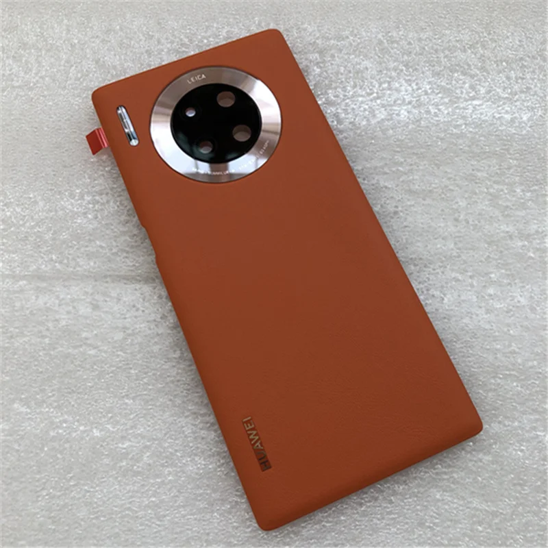 Для huawei mate 30 Pro батарея Задняя стеклянная крышка задняя дверь корпус окно с объективом камеры для huawei mate 30 Pro крышка батареи - Цвет: Orange With Lens