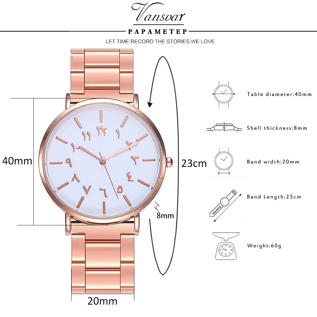 Женские модные арабские часы с цифрами простые кварцевые наручные из