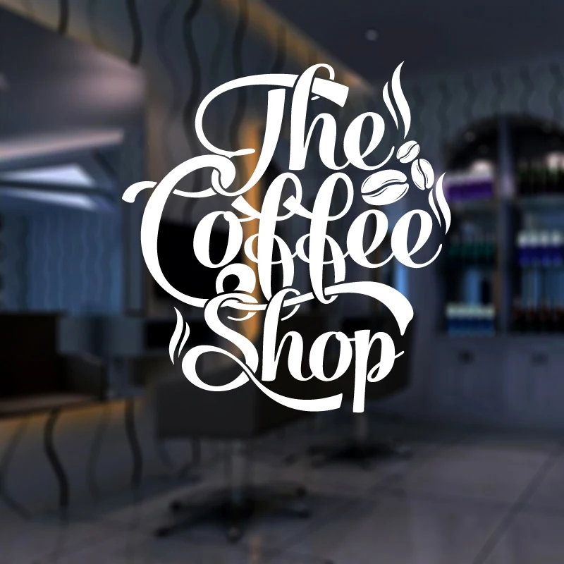 

Coffee Shop Sticker Milk tea Decal Cafe Cup Poster Vinyl Art Wall Decor Mural Decoration Break Bread Glass Decals