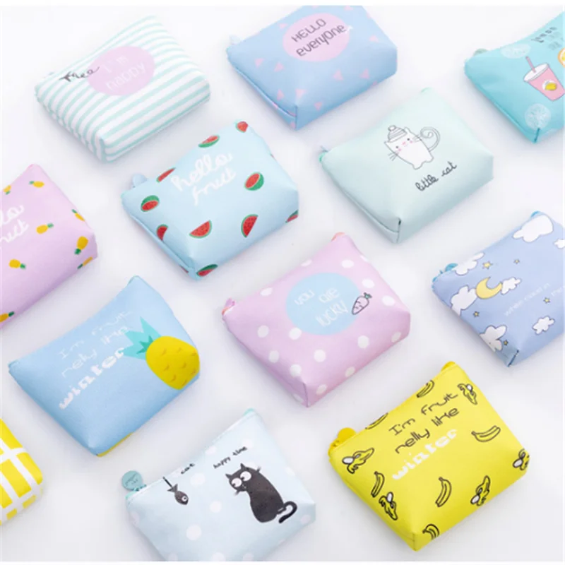 

Фруктовый кошелек из искусственной кожи Kawaii Mini Cat арбуз ананас сумка для хранения для девочек подарочные наушники чехол держатель для кабел...