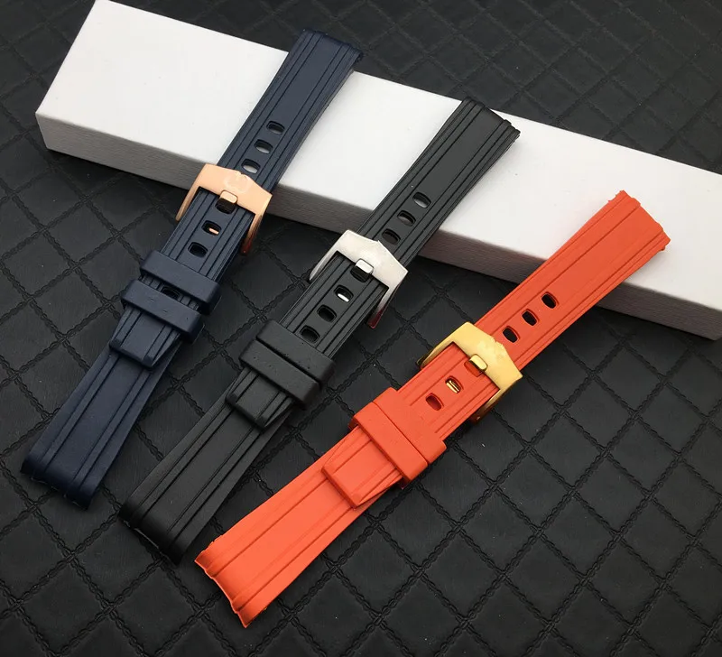 Ремешок силиконовый мягкий для часов 20 мм импортный браслет из песчаника AT150