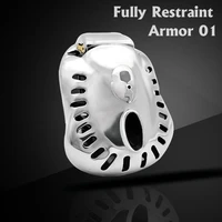 new high quality stainless steel male fully restraint bowl chastity device cock cage penis ring sex toys for men bondage bdsm
