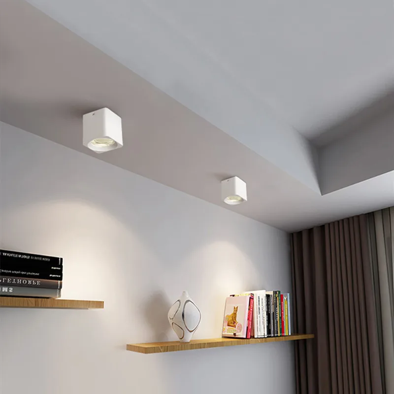 

White /black high quality surface mount LED COB dimmable down light AC85-265V 7W 9W 12W LED ceiling light indoor lighting