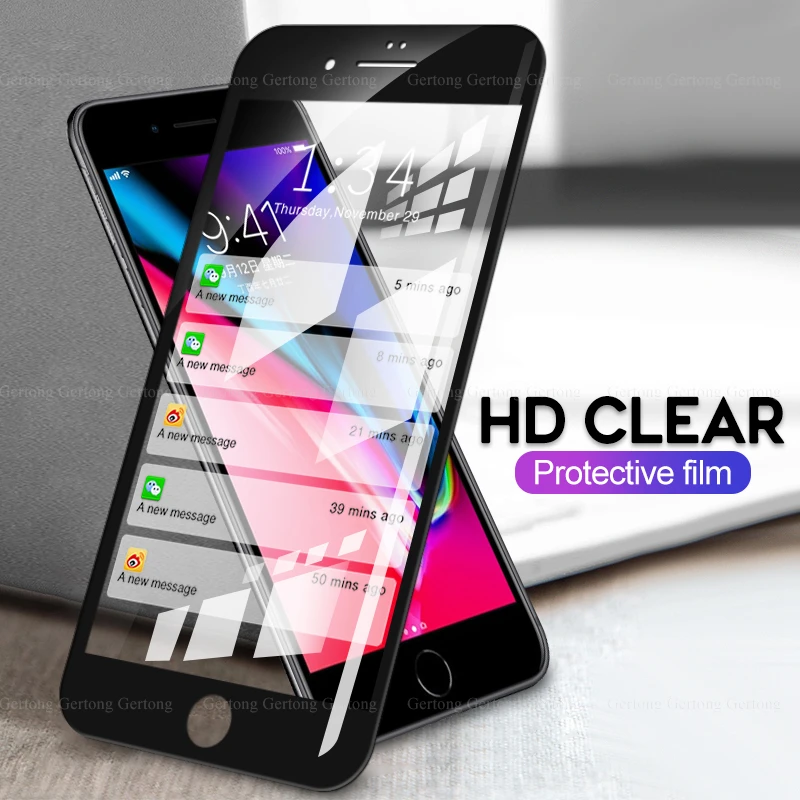 9D полноэкранная защита ударопрочное стекло для iPhone 6 6s 7 X закаленное 7Plus XR HD
