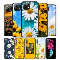 daisy sunflower silicone cover for xiaomi mi note 11 11t 11i 10i 10t 10 9 9t 9 se lite pro ultra phone case