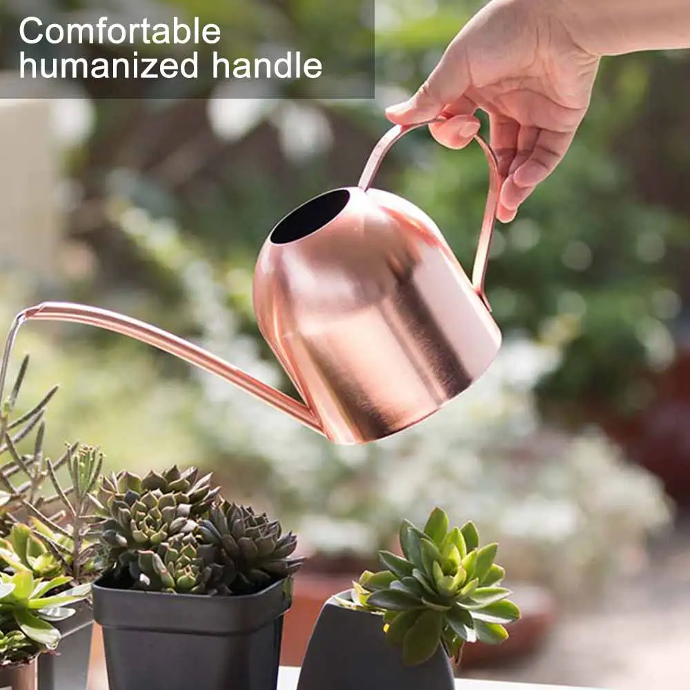 

500ML /1000ML Watering Pot Long Mouth Water Can Stainless Steel Water Sprayer for Flower Plants Garden Planting Tools