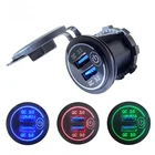 12V24V автомобиль Зарядное устройство для зарядное устройство для автомобиля с двумя портами USB QC 3,0 светодиодный быстро Зарядное устройство сенсорный выключатель для бортовой мотоцикл для быстрого автомобильного Зарядное устройство